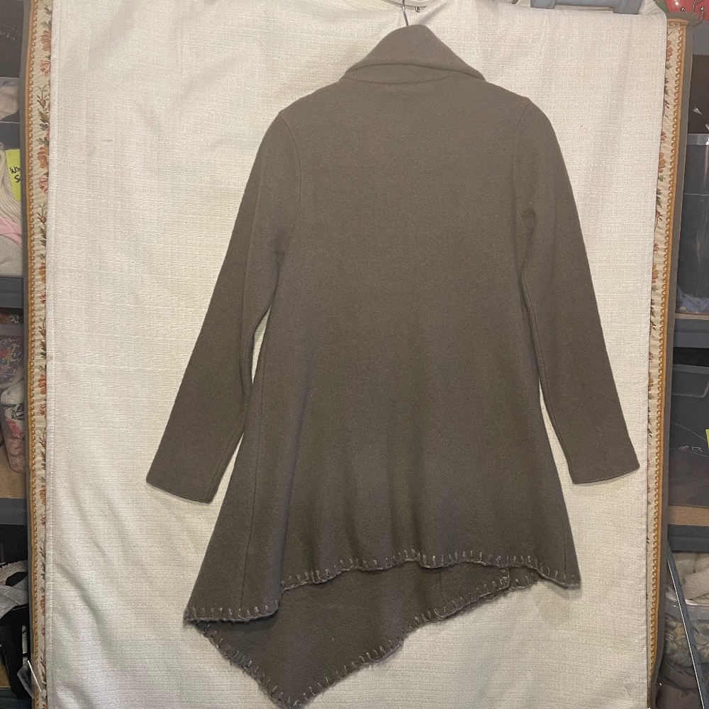 Asymmetrical Boiled-Wool Coat - image 7